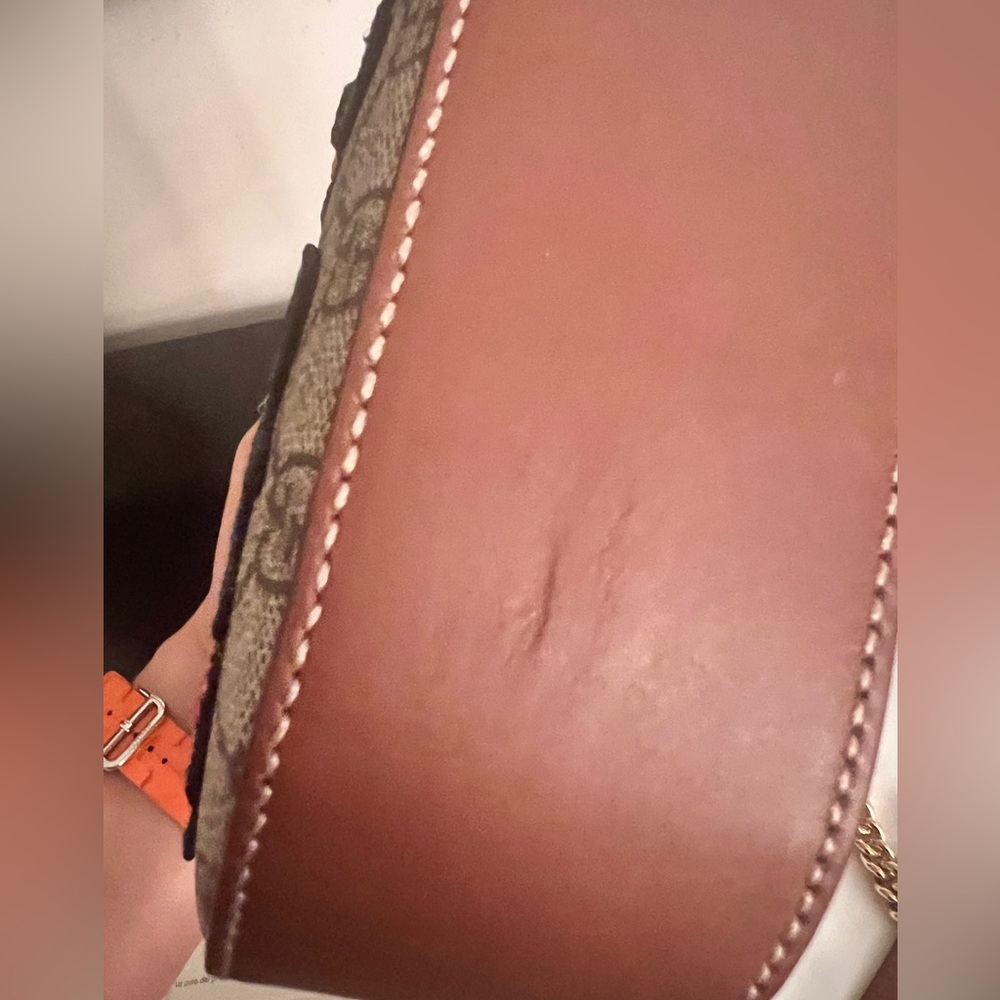 Gucci Beige and Brown Crossbody Bag with Floral Embroidery - Picture 13 of 16
